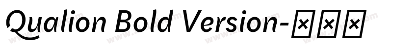 Qualion Bold Version字体转换
